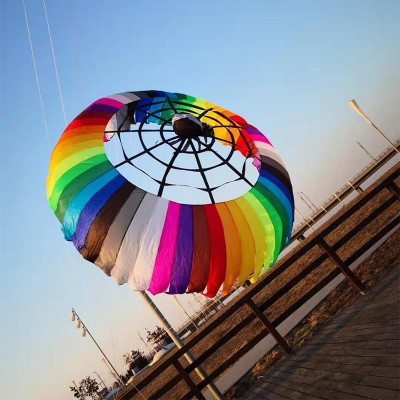 2.8m giant nylon soft spider ring kite