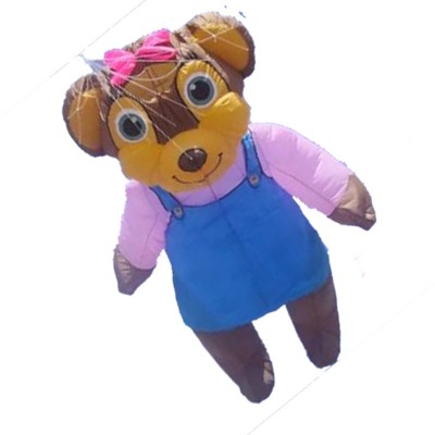 big inflatable nylon bear animal windsock kite for show